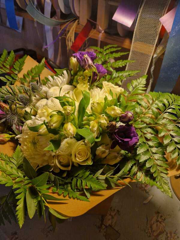 Flowers delivered to customer