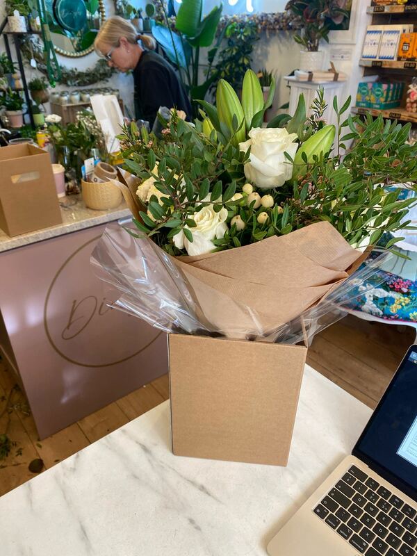 Flowers delivered to customer