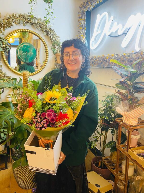 Flowers delivered to customer