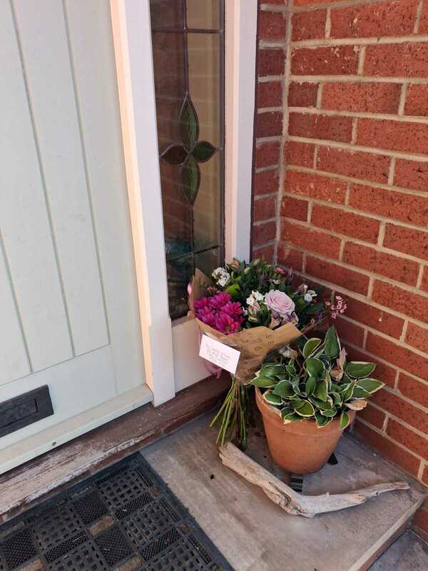 Flowers delivered to customer