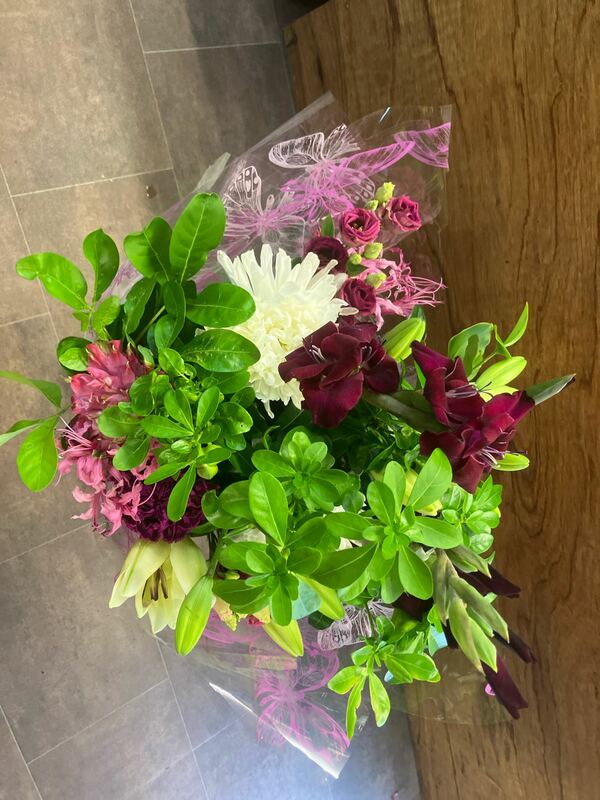 Flowers delivered to customer