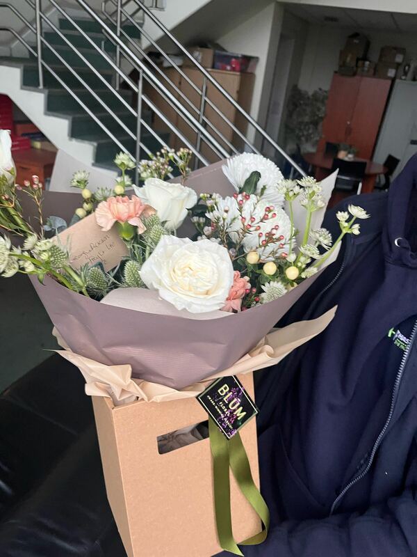 Flowers delivered to customer
