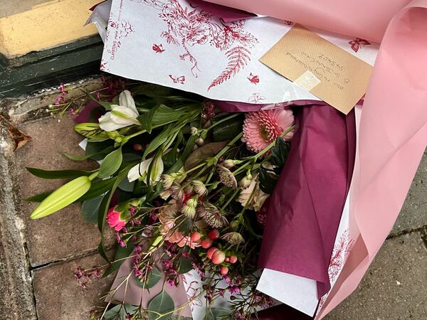 Flowers delivered to customer