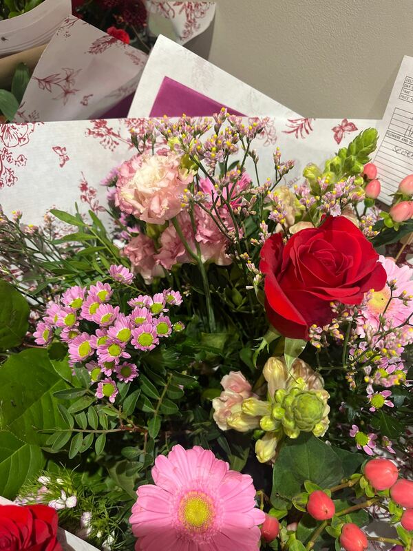 Flowers delivered to customer