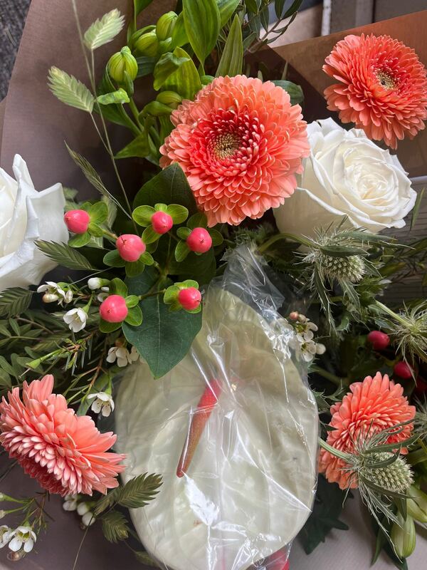 Flowers delivered to customer