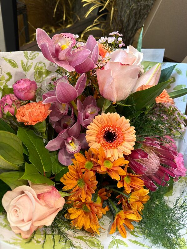 Flowers delivered to customer