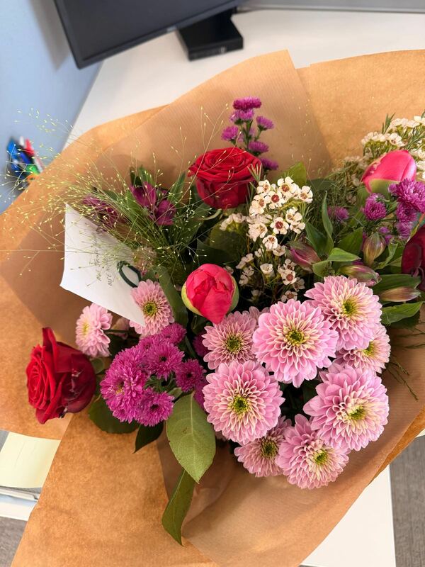 Flowers delivered to customer