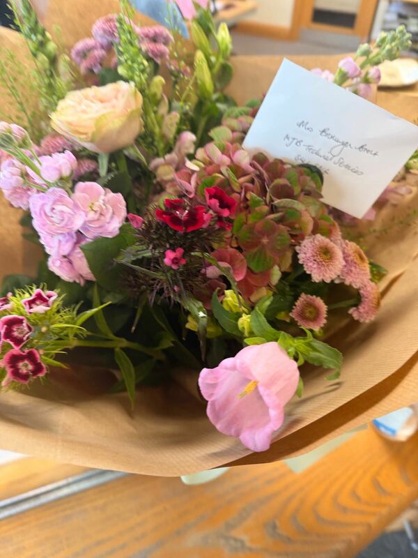 Flowers delivered to customer