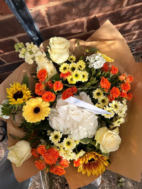 Flowers delivered to customer