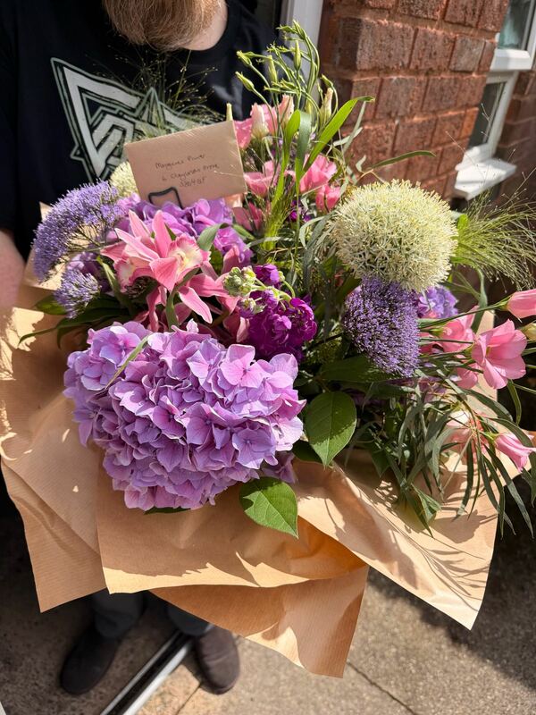 Flowers delivered to customer