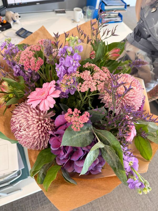 Flowers delivered to customer