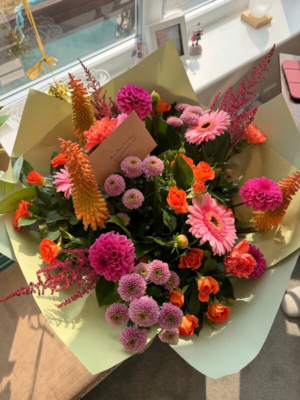 Flowers delivered to customer