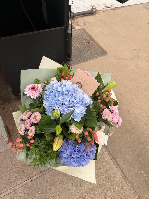 Flowers delivered to customer