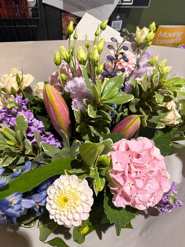 Flowers delivered to customer