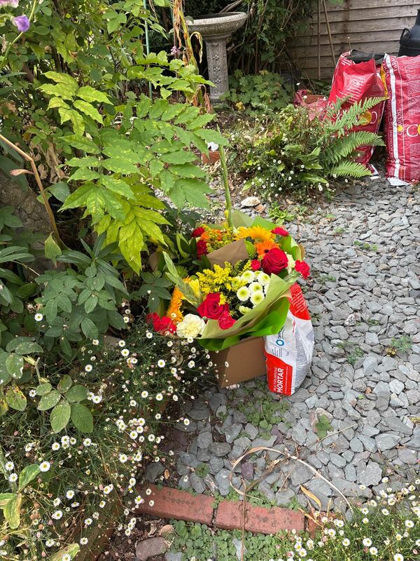 Flowers delivered to customer
