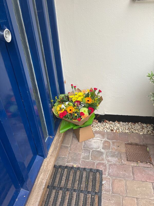 Flowers delivered to customer