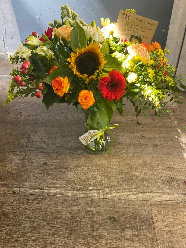 Flowers delivered to customer