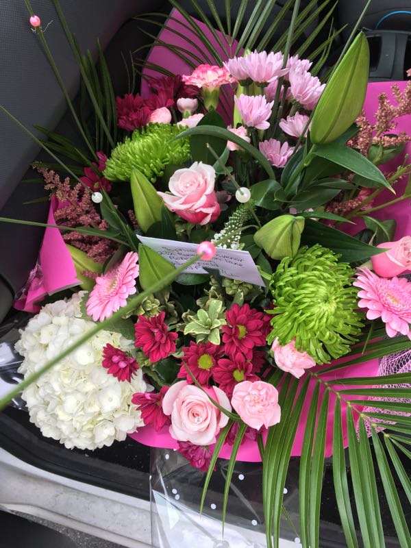 Flowers delivered to customer