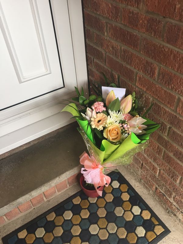 Flowers delivered to customer