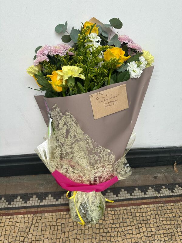 Flowers delivered to customer