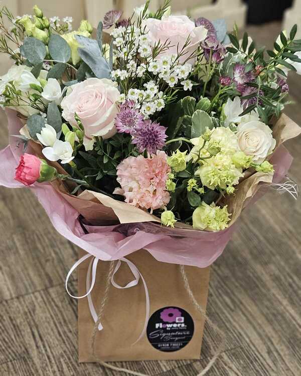 Flowers delivered to customer