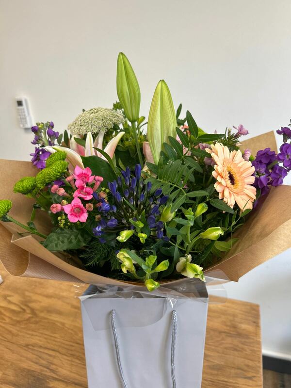 Flowers delivered to customer
