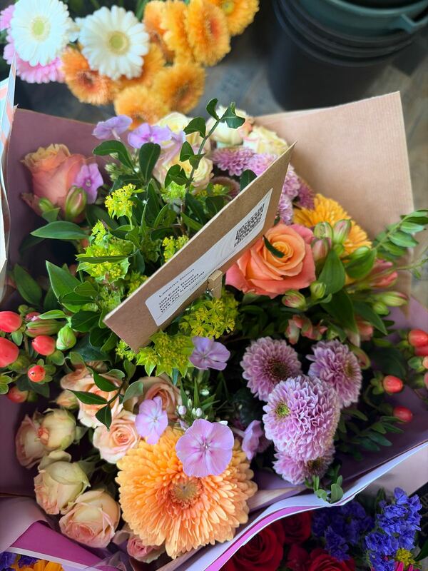 Flowers delivered to customer