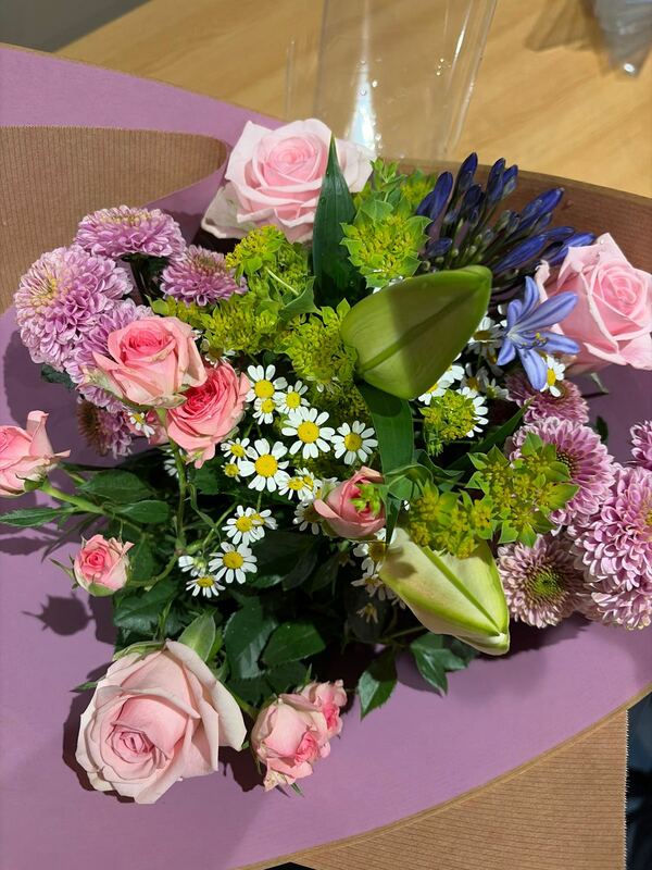 Flowers delivered to customer
