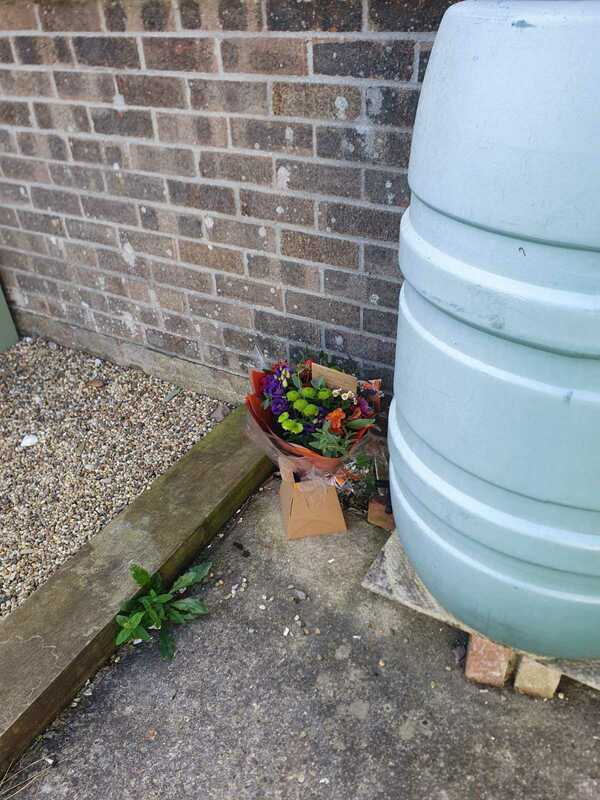 Flowers delivered to customer