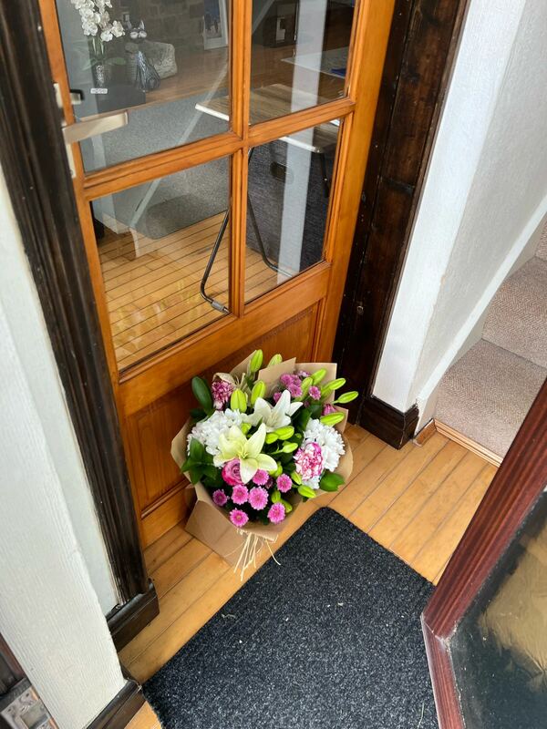 Flowers delivered to customer