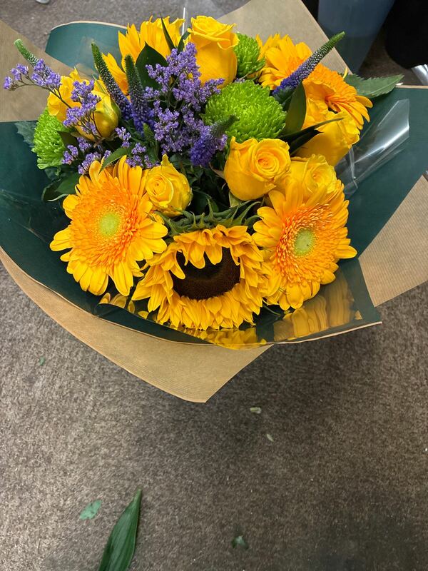 Flowers delivered to customer