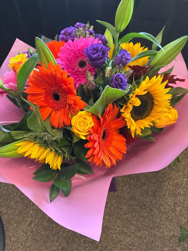 Flowers delivered to customer