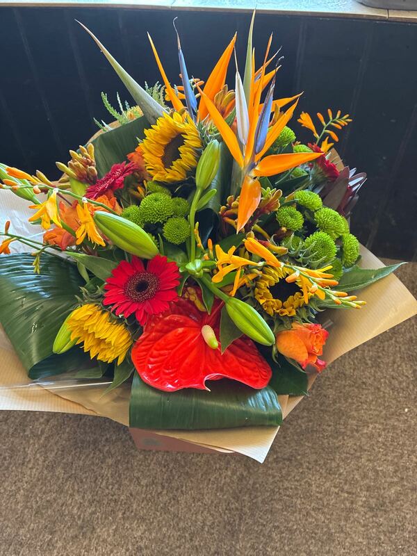 Flowers delivered to customer