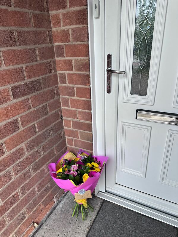 Flowers delivered to customer