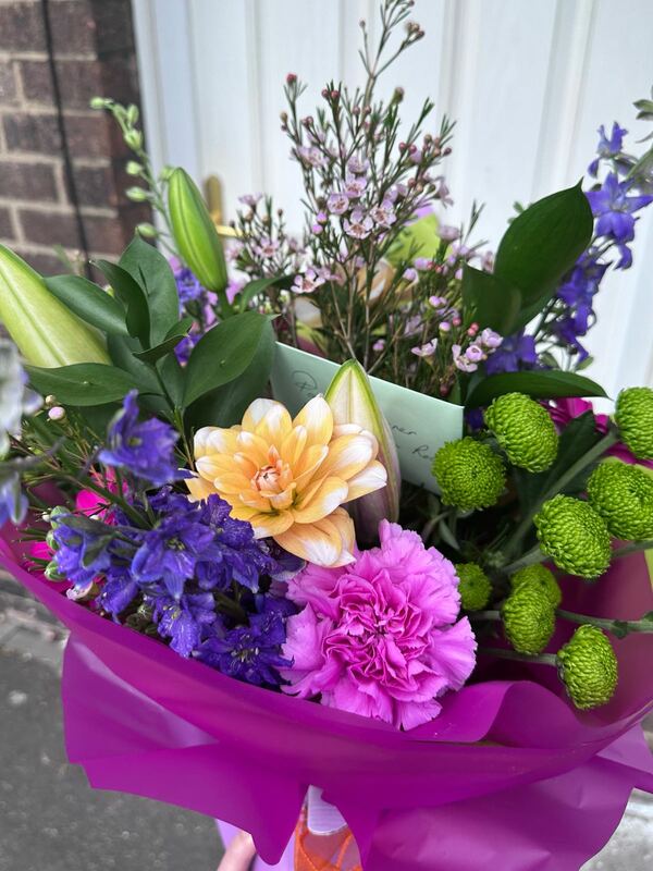 Flowers delivered to customer