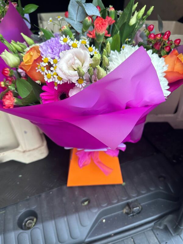 Flowers delivered to customer