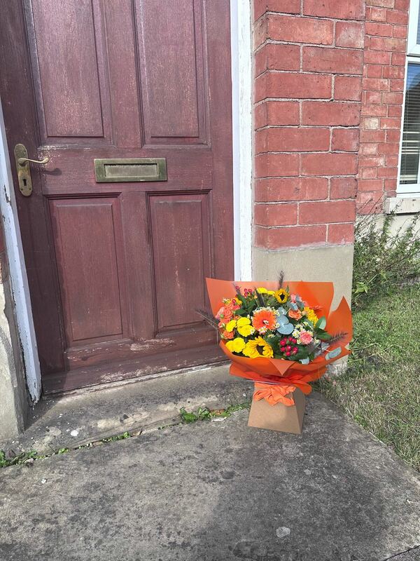 Flowers delivered to customer