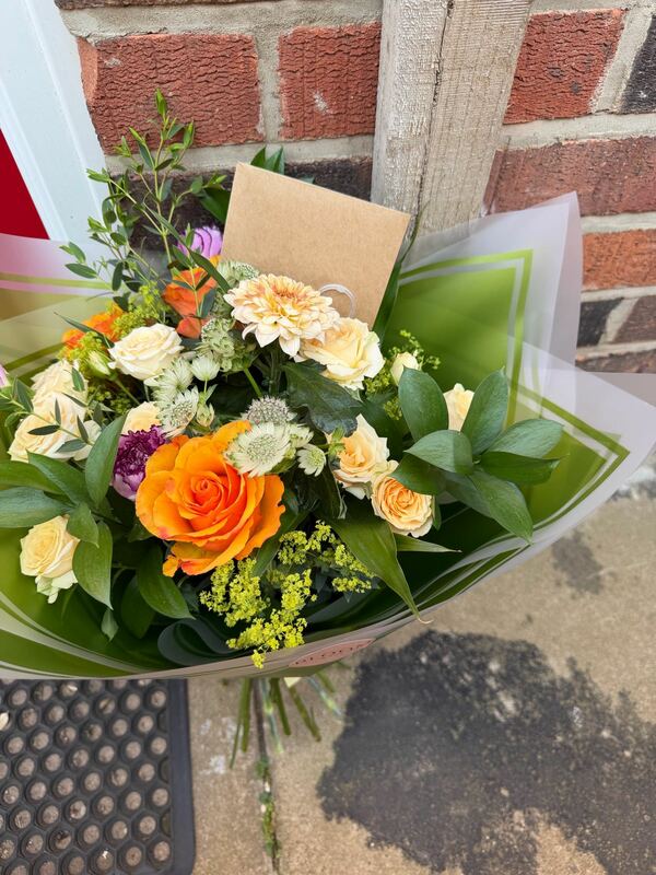 Flowers delivered to customer