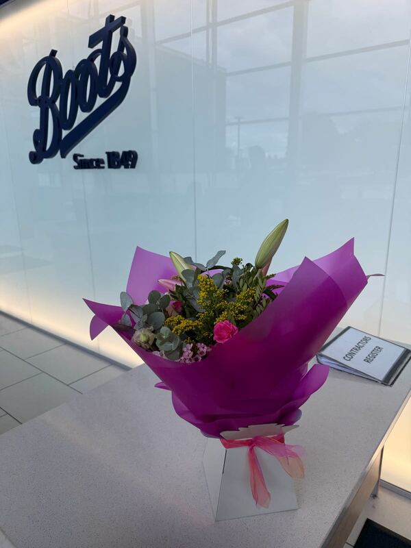 Flowers delivered to customer