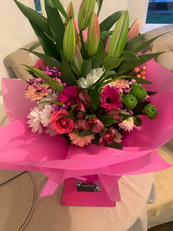Flowers delivered to customer