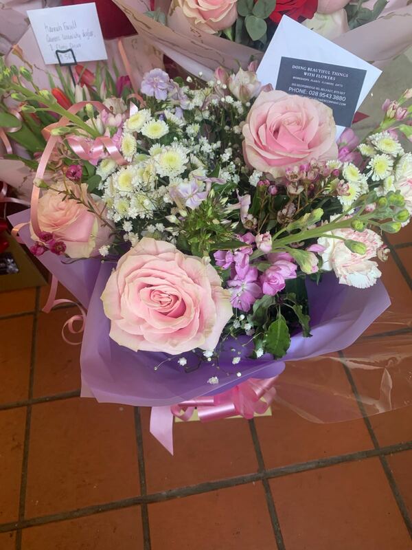 Flowers delivered to customer