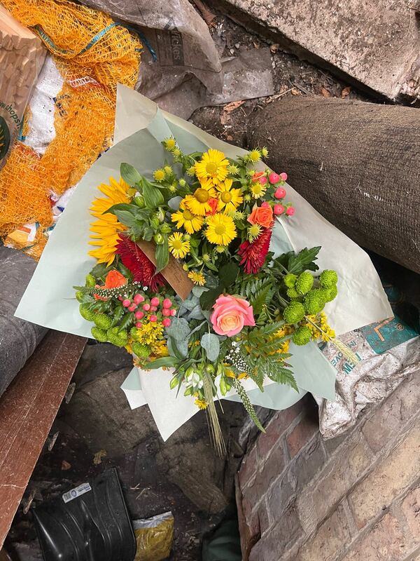 Flowers delivered to customer