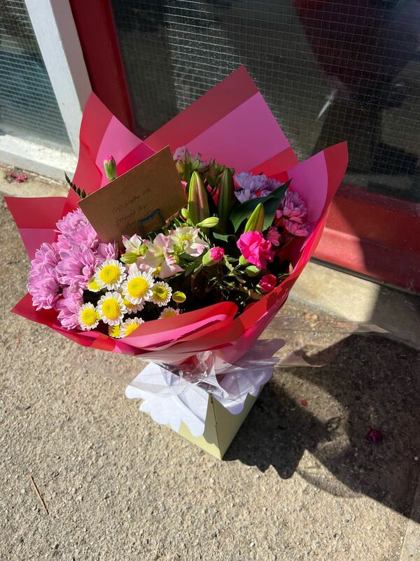 Flowers delivered to customer