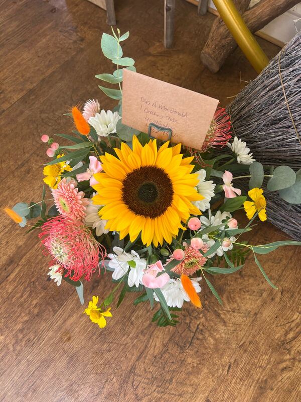 Flowers delivered to customer