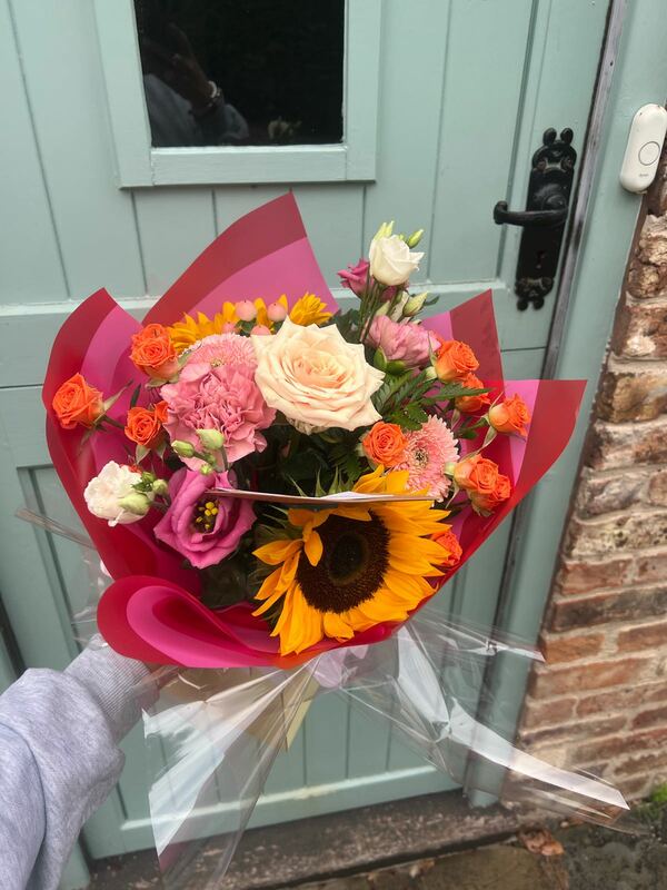 Flowers delivered to customer