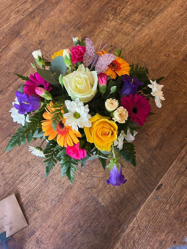 Flowers delivered to customer