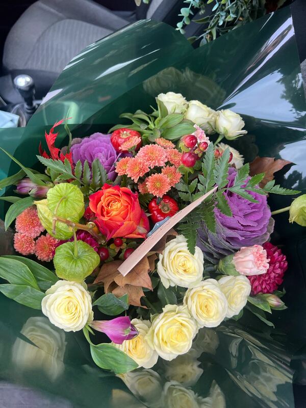 Flowers delivered to customer