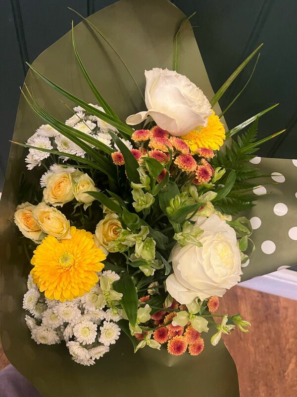 Flowers delivered to customer
