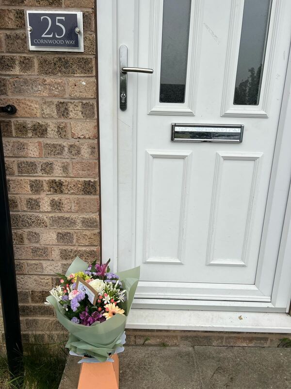 Flowers delivered to customer
