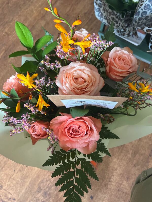 Flowers delivered to customer